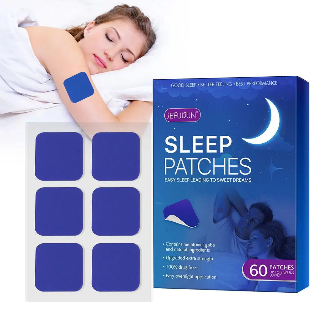 60Patches Sleep Patch Natural Sleep Aid Patch for Adults Improve Sleep Cycle Nighttime Body Care