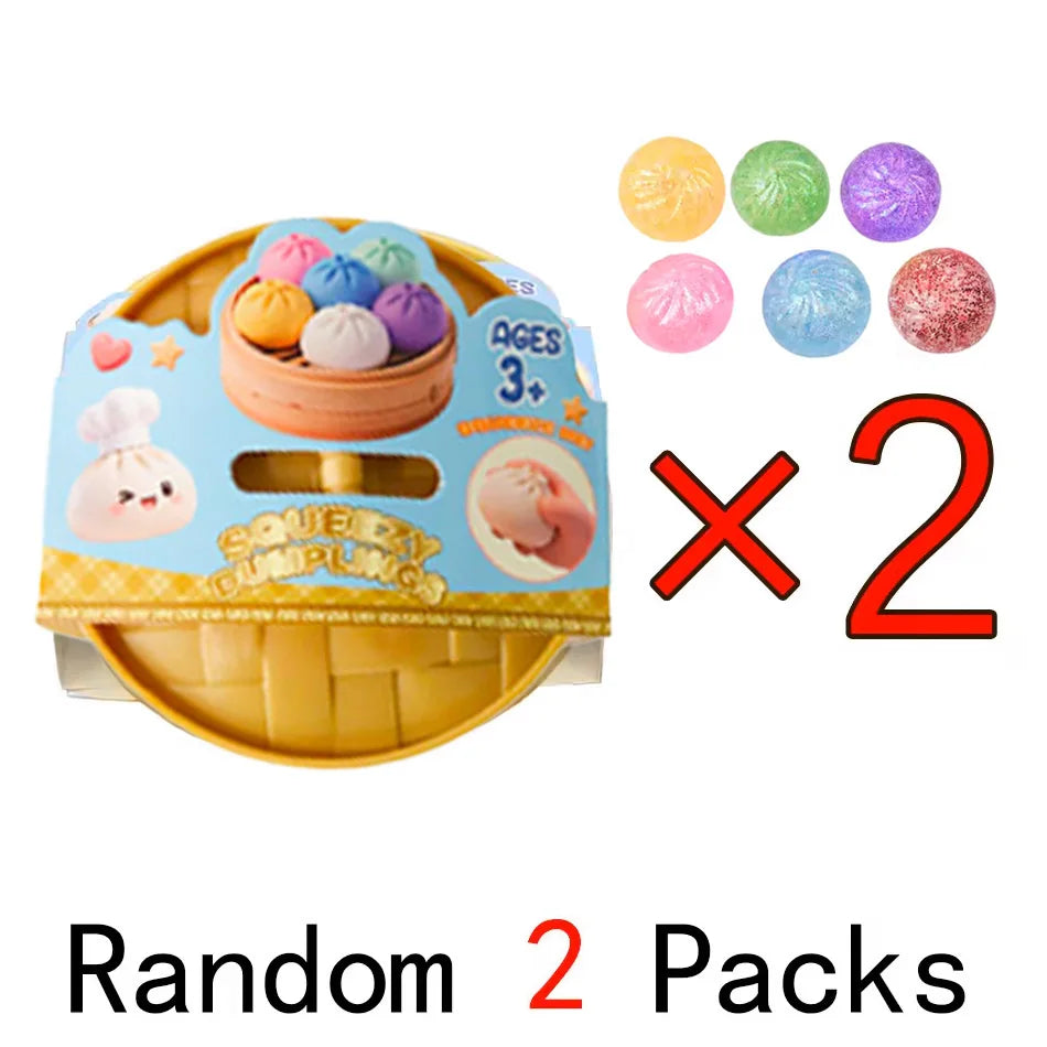 Dumpling Squishy Mysteries Dumplings Stress Relief Fidget Toys Home Office Desk Accessories Party Gift Mystery Dumpling Squishy