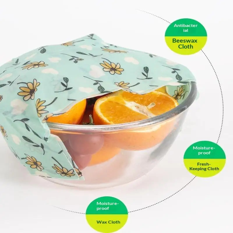 3sheets Beeswax Food Wrap Roll Reusable Beeswax Eco-Friendly Sustainable Food Storage Wrap For Sandwich Cheese Fruit Bread Snack
