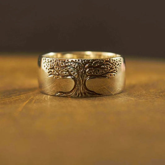 New product hot sale New women's retro simple engraving Tree of Life ring Holiday gift accessories