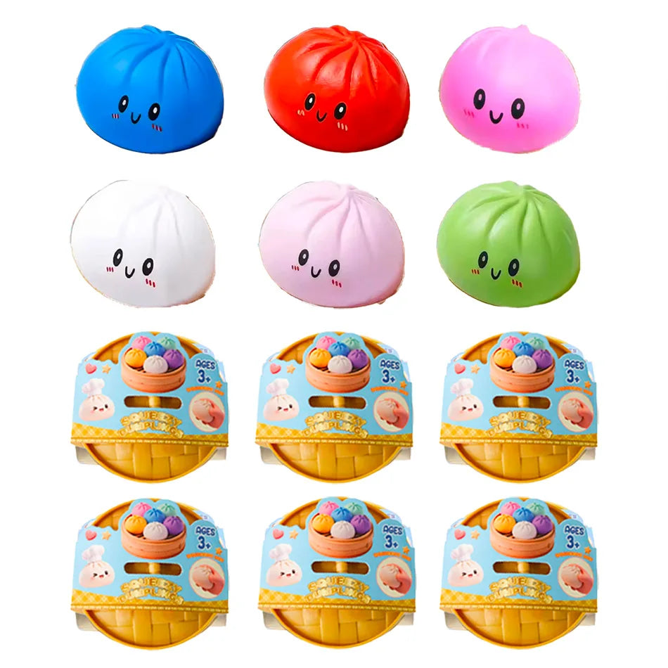 Dumpling Squishy Mysteries Dumplings Stress Relief Fidget Toys Home Office Desk Accessories Party Gift Mystery Dumpling Squishy