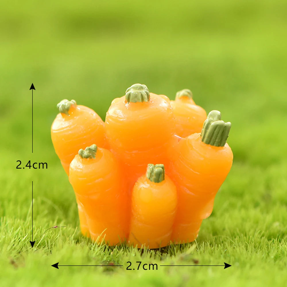 Easter Mini Resin Figurines Miniatures Rabbit Carrot Easter Bunny Ornament Micro Landscape Happy Easter Ornament Decoration 2026