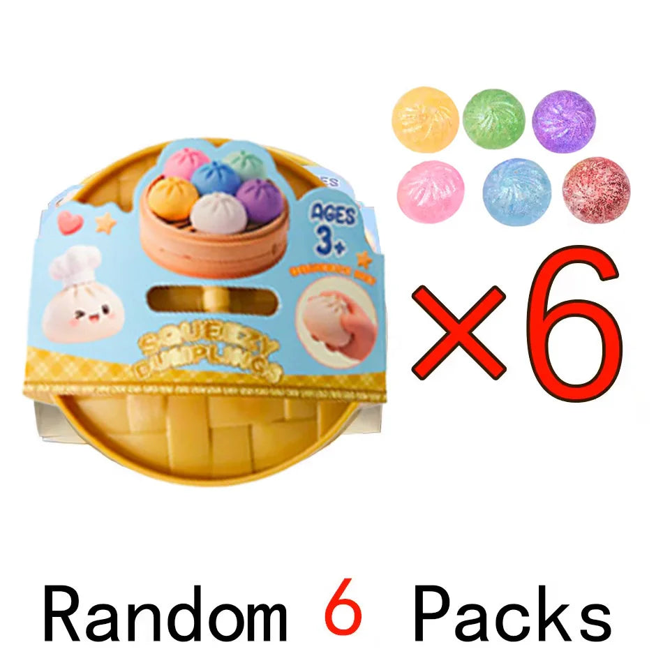Dumpling Squishy Mysteries Dumplings Stress Relief Fidget Toys Home Office Desk Accessories Party Gift Mystery Dumpling Squishy