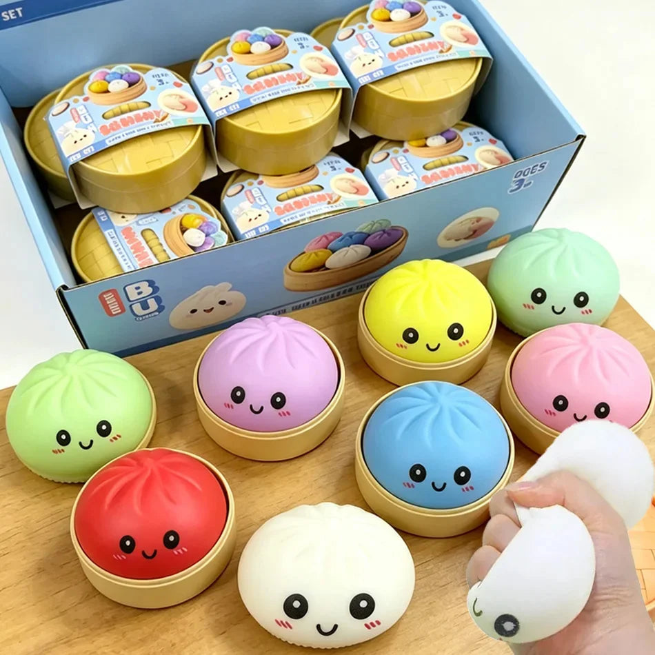 Dumpling Squishy Mysteries Dumplings Stress Relief Fidget Toys Home Office Desk Accessories Party Gift Mystery Dumpling Squishy