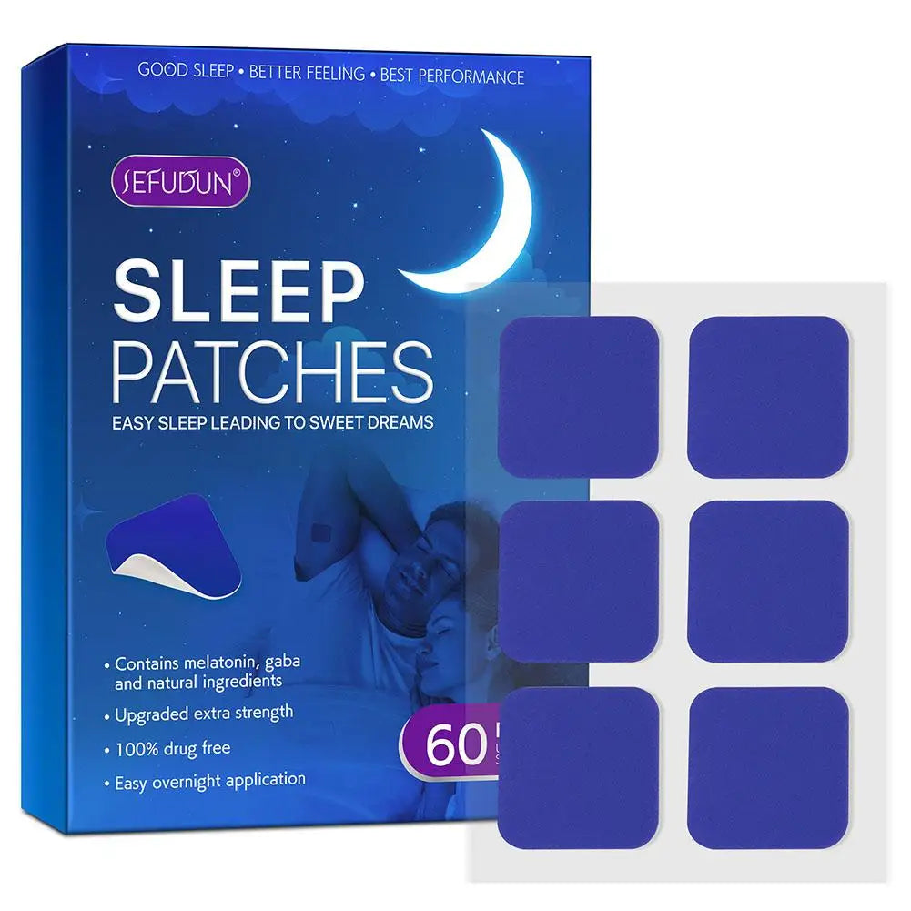 60Patches Sleep Patch Natural Sleep Aid Patch for Adults Improve Sleep Cycle Nighttime Body Care