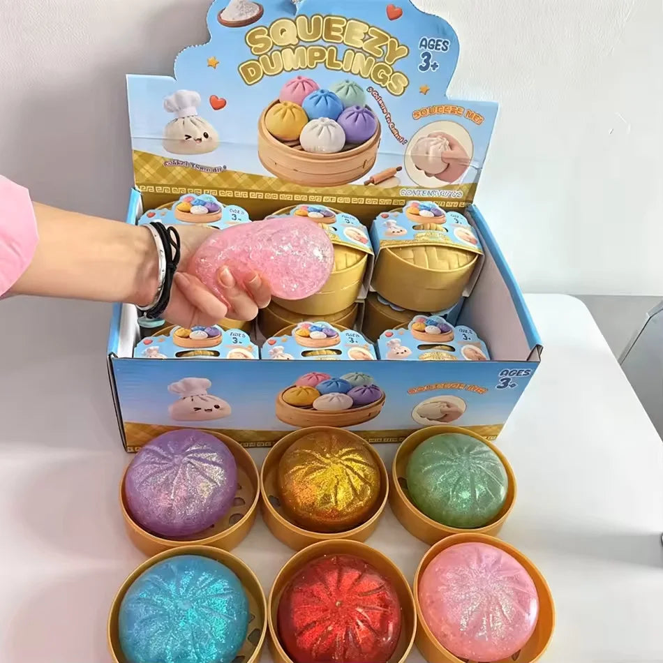 Dumpling Squishy Mysteries Dumplings Stress Relief Fidget Toys Home Office Desk Accessories Party Gift Mystery Dumpling Squishy