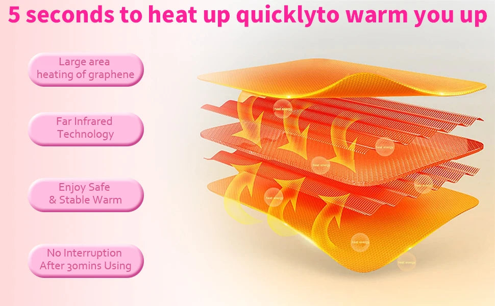 Portable Heated Massage Warming Palace Belt Intelligent Heating Waist Device for Girls Menstrual Period Auntie