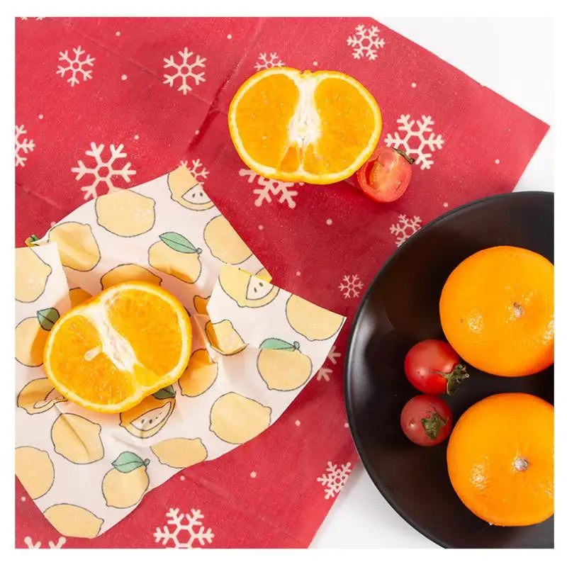 3sheets Beeswax Food Wrap Roll Reusable Beeswax Eco-Friendly Sustainable Food Storage Wrap For Sandwich Cheese Fruit Bread Snack