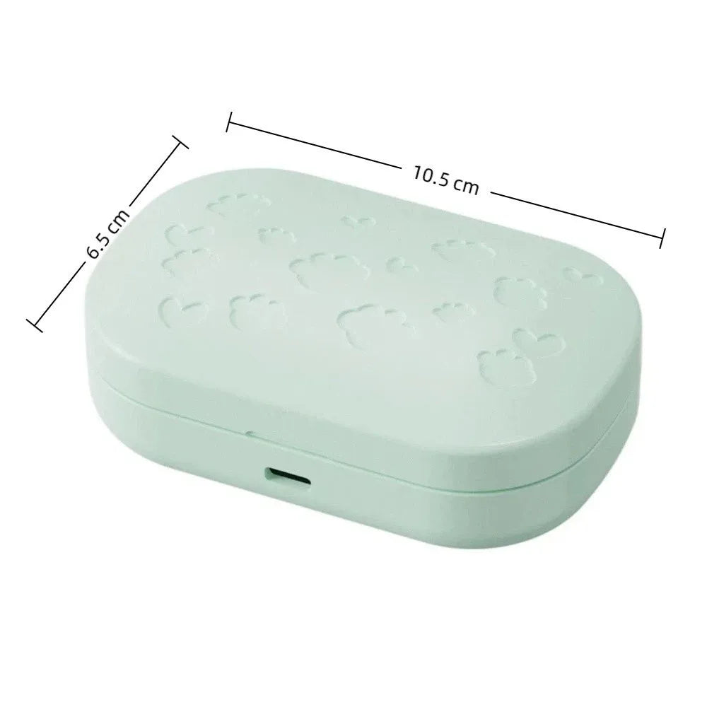 High Frequency Vibration Ultrasonic Beauty Lenses Cleaner LCD Display USB Charging Beauty Lenses Storage Container Portable