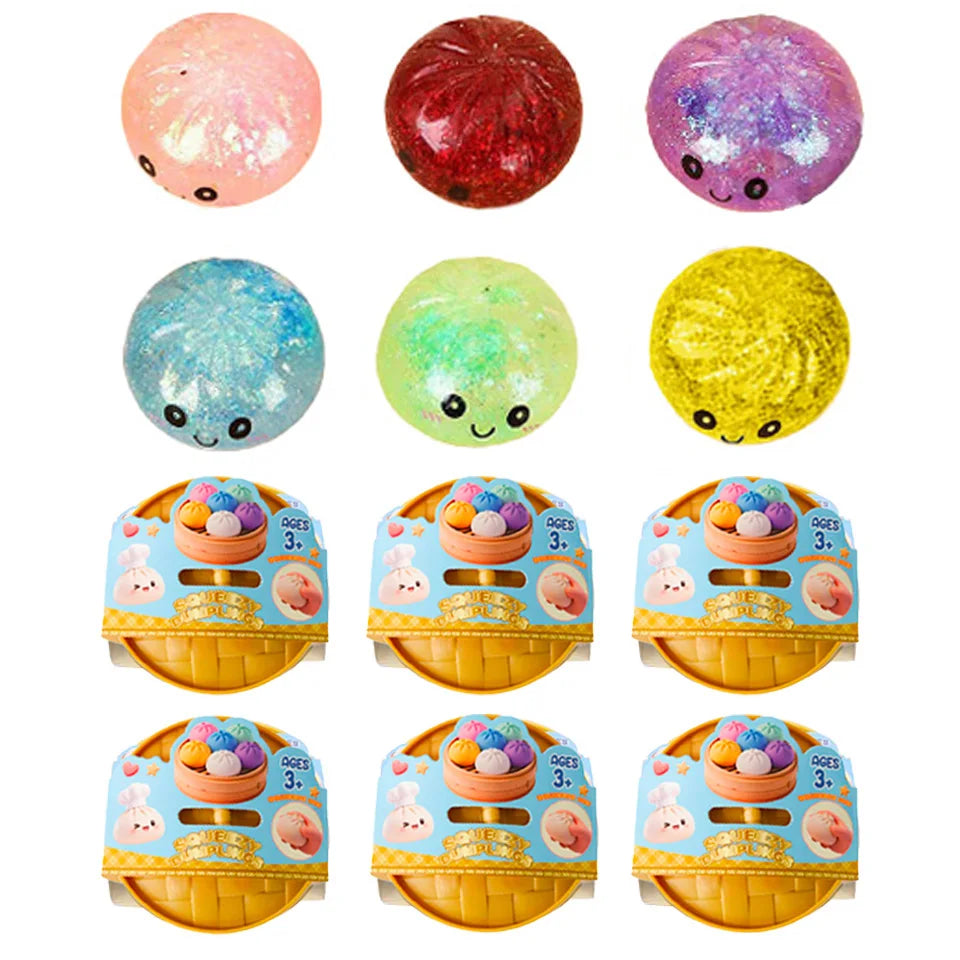Dumpling Squishy Mysteries Dumplings Stress Relief Fidget Toys Home Office Desk Accessories Party Gift Mystery Dumpling Squishy