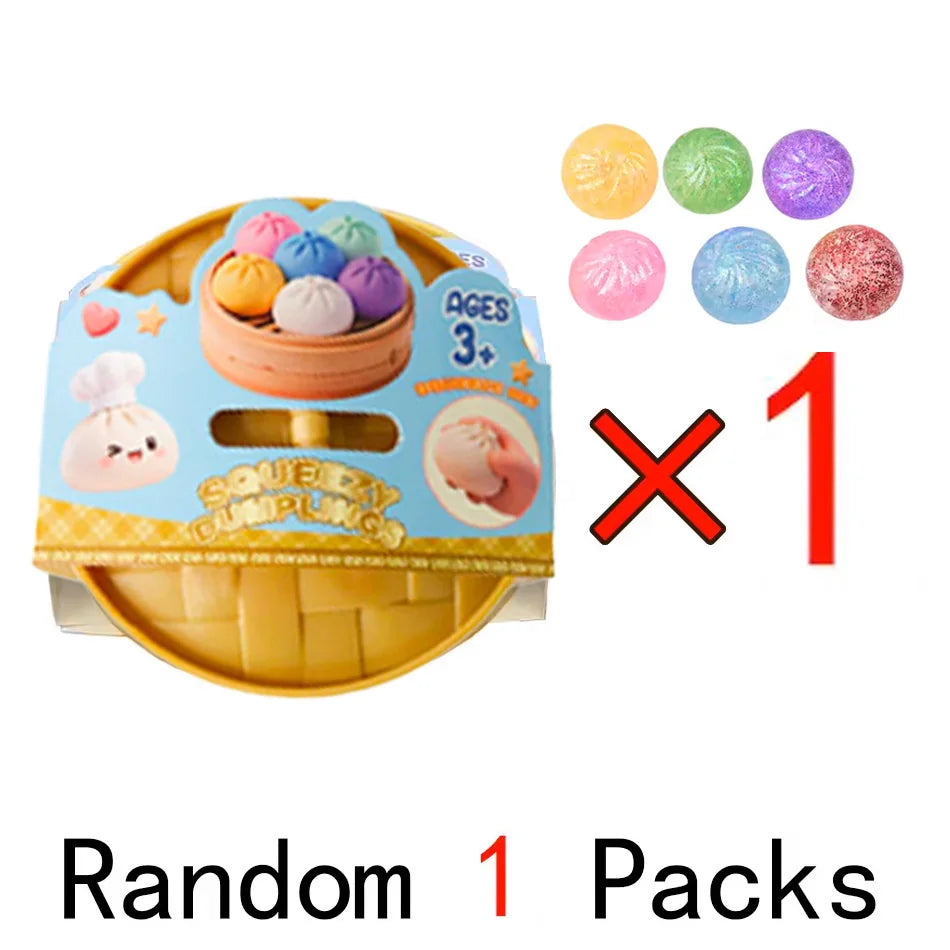 Dumpling Squishy Mysteries Dumplings Stress Relief Fidget Toys Home Office Desk Accessories Party Gift Mystery Dumpling Squishy