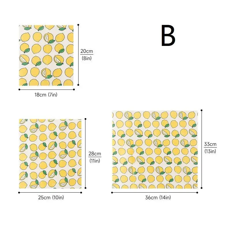 3sheets Beeswax Food Wrap Roll Reusable Beeswax Eco-Friendly Sustainable Food Storage Wrap For Sandwich Cheese Fruit Bread Snack