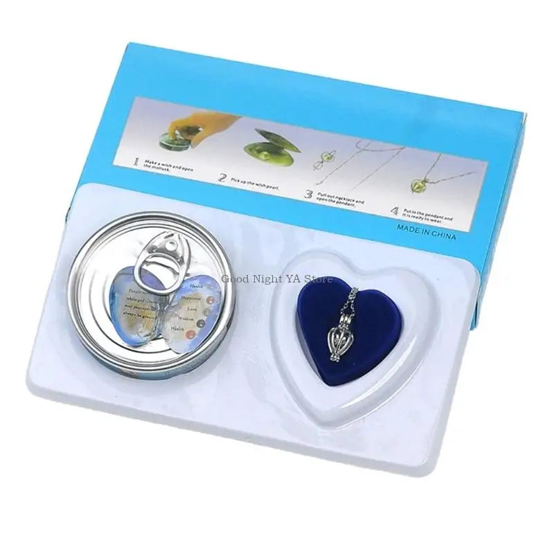 Pack of 1 Novel Opening Experience Necklace with Can Design Pearls Pendant Included