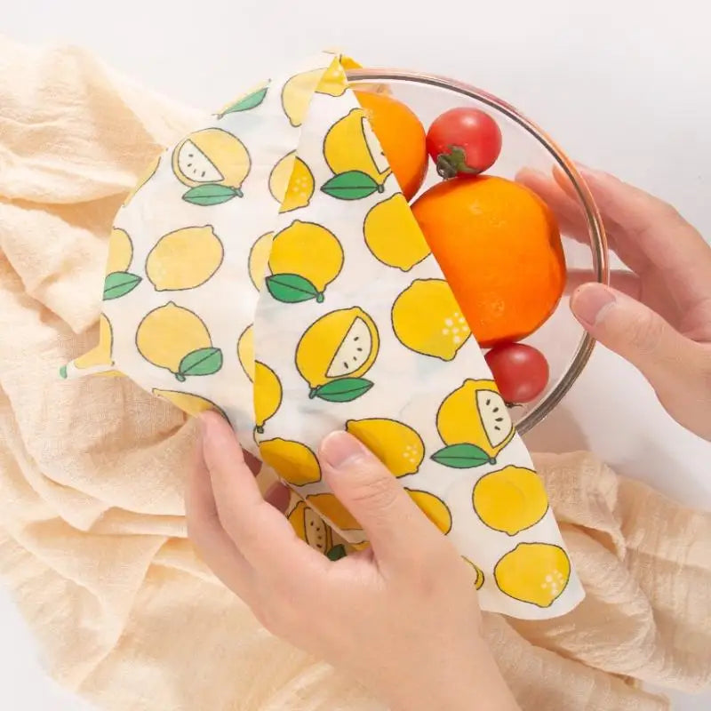 3sheets Beeswax Food Wrap Roll Reusable Beeswax Eco-Friendly Sustainable Food Storage Wrap For Sandwich Cheese Fruit Bread Snack