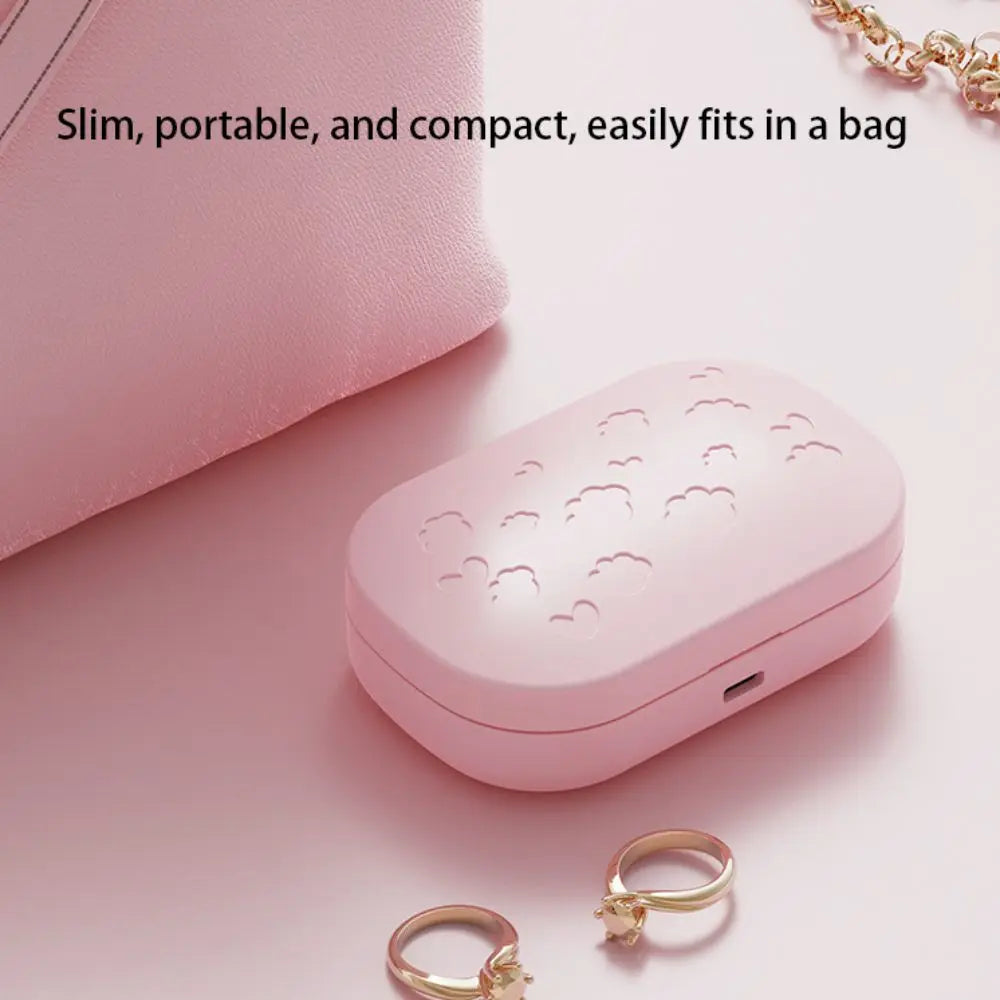 High Frequency Vibration Ultrasonic Beauty Lenses Cleaner LCD Display USB Charging Beauty Lenses Storage Container Portable