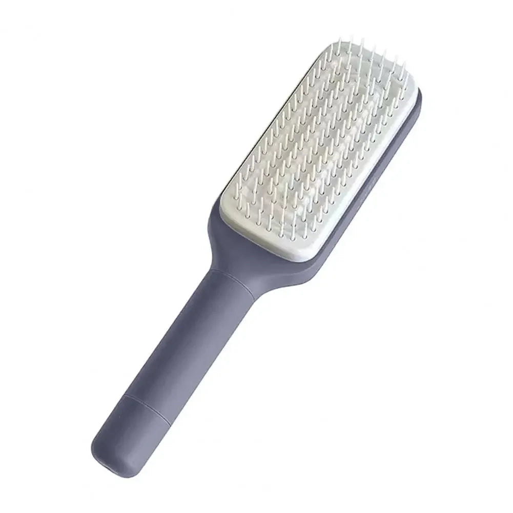 Rotating Comb Long Handle Anti-static Scalp Massage Hair Comb for Women Self Hair Brush with Retractable Comb Hairdressing Tool