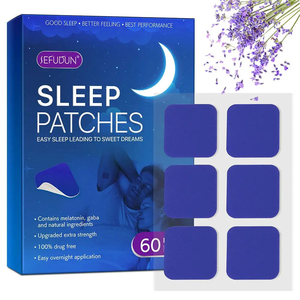 60Patches Sleep Patch Natural Sleep Aid Patch for Adults Improve Sleep Cycle Nighttime Body Care