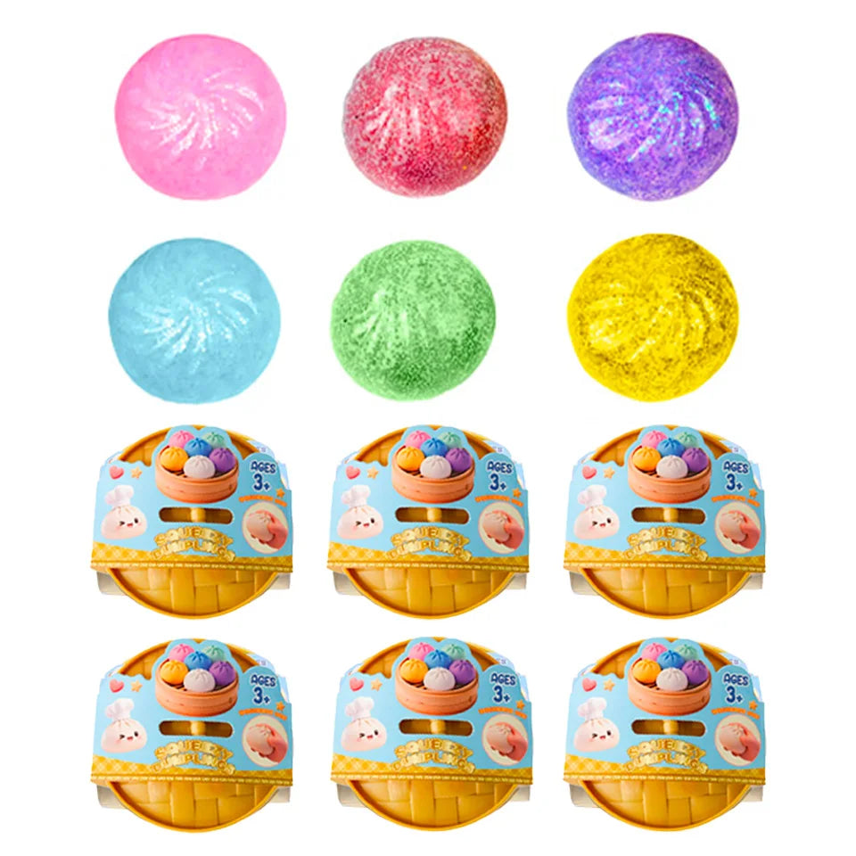 Dumpling Squishy Mysteries Dumplings Stress Relief Fidget Toys Home Office Desk Accessories Party Gift Mystery Dumpling Squishy