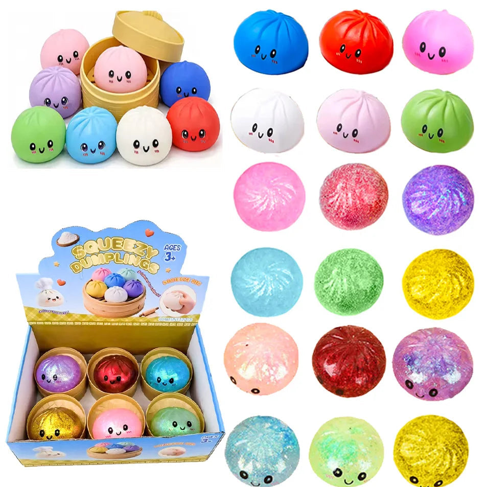 Dumpling Squishy Mysteries Dumplings Stress Relief Fidget Toys Home Office Desk Accessories Party Gift Mystery Dumpling Squishy