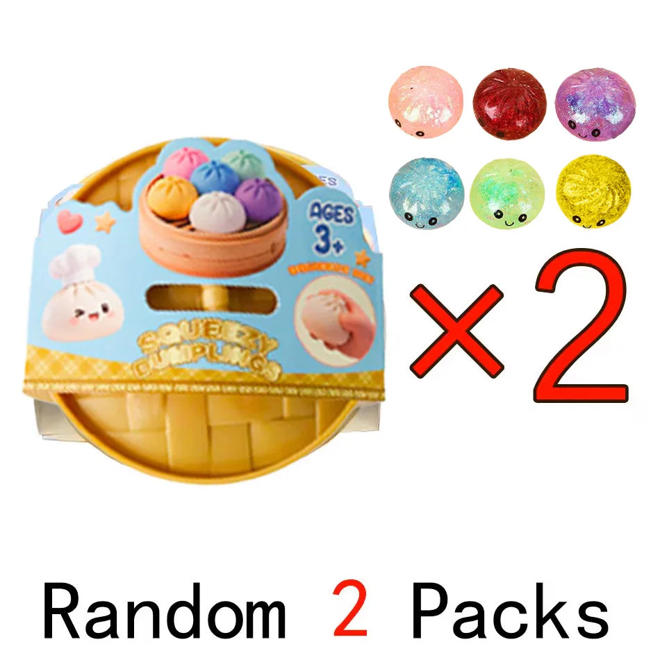 Dumpling Squishy Mysteries Dumplings Stress Relief Fidget Toys Home Office Desk Accessories Party Gift Mystery Dumpling Squishy