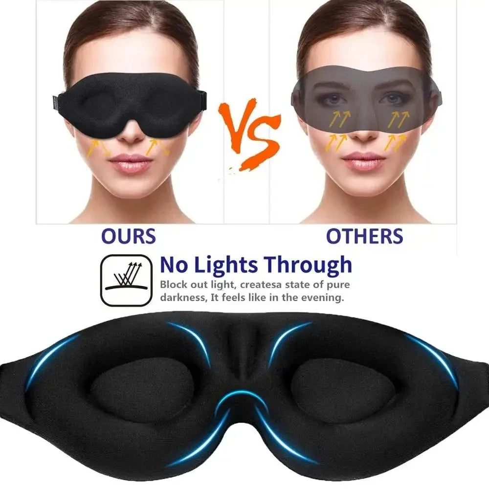 3D Sleep Mask Contoured Cup Blindfold Concave Molded Night Eye Mask Block Out Light with Women Men