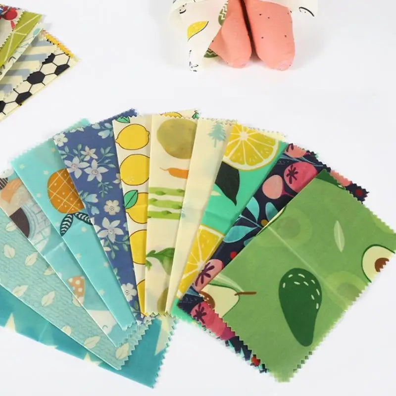 3sheets Beeswax Food Wrap Roll Reusable Beeswax Eco-Friendly Sustainable Food Storage Wrap For Sandwich Cheese Fruit Bread Snack
