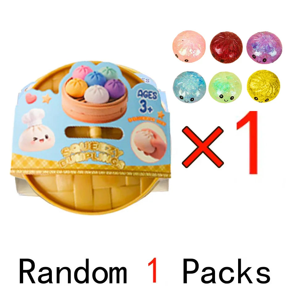 Dumpling Squishy Mysteries Dumplings Stress Relief Fidget Toys Home Office Desk Accessories Party Gift Mystery Dumpling Squishy