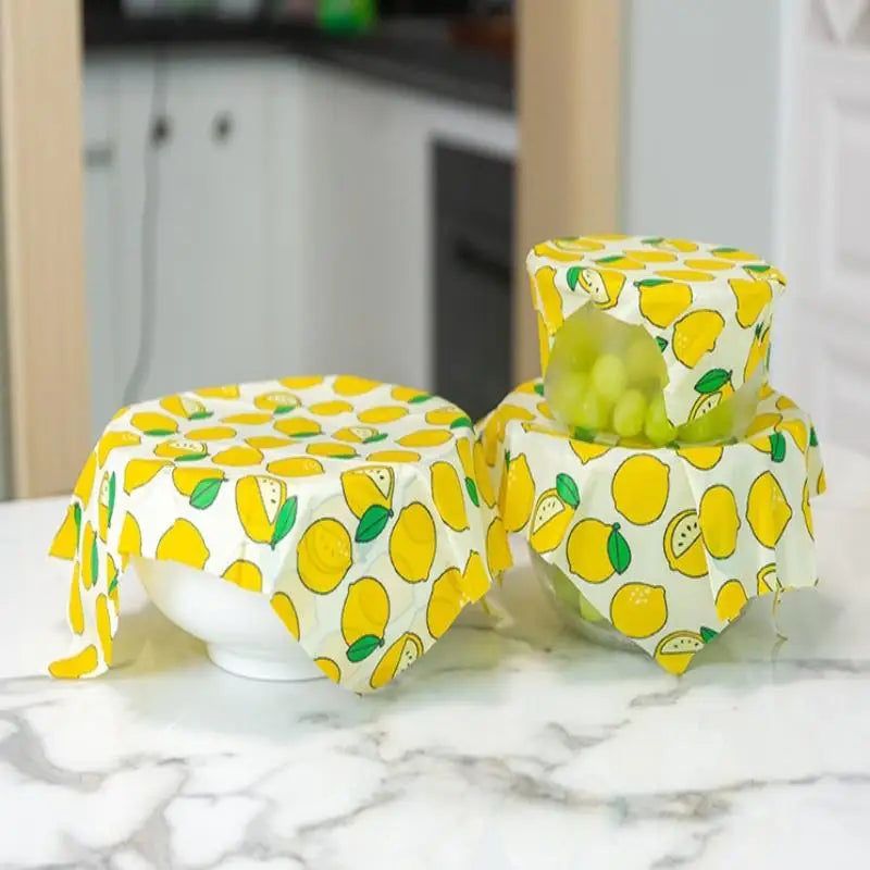 3sheets Beeswax Food Wrap Roll Reusable Beeswax Eco-Friendly Sustainable Food Storage Wrap For Sandwich Cheese Fruit Bread Snack