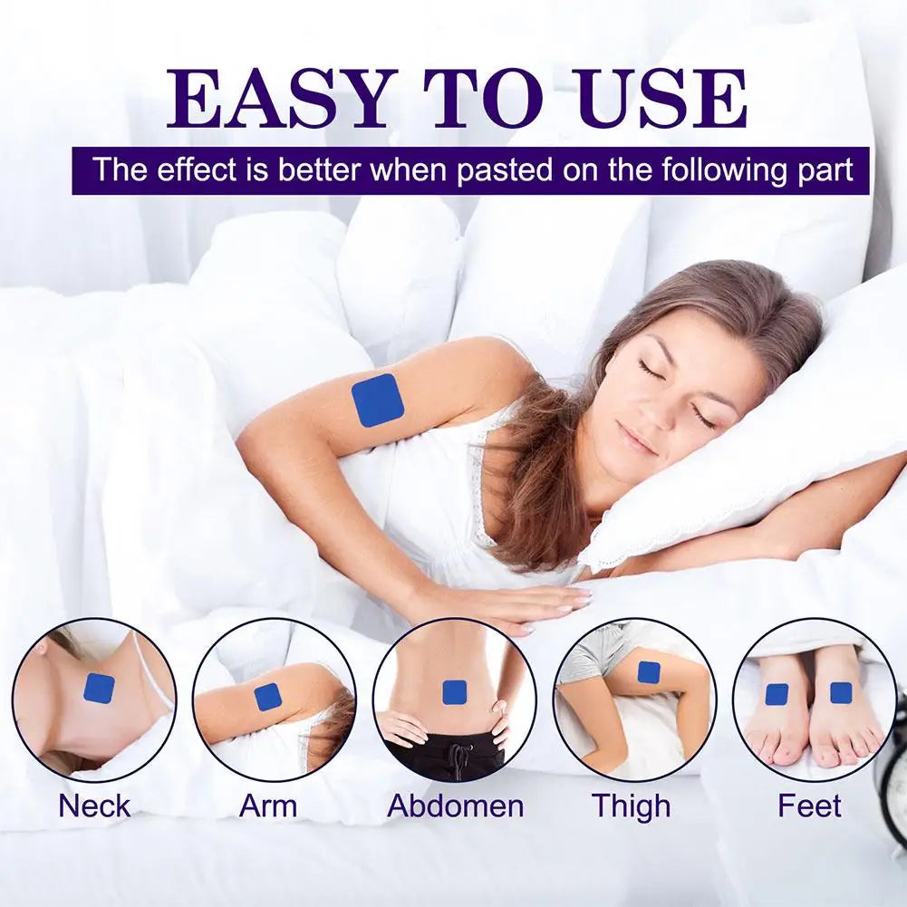 60Patches Sleep Patch Natural Sleep Aid Patch for Adults Improve Sleep Cycle Nighttime Body Care