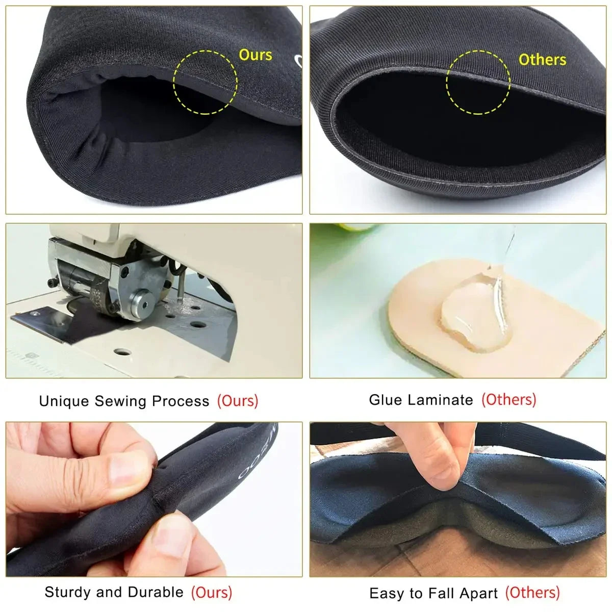 3D Sleep Mask Contoured Cup Blindfold Concave Molded Night Eye Mask Block Out Light with Women Men