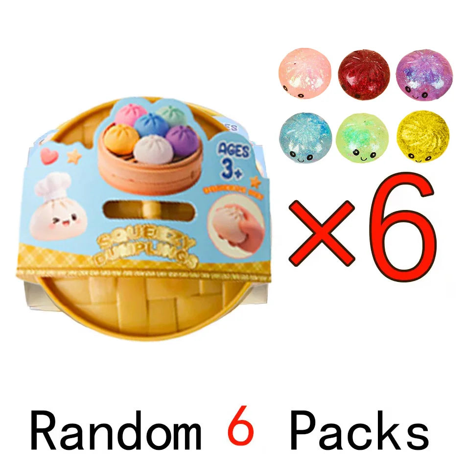 Dumpling Squishy Mysteries Dumplings Stress Relief Fidget Toys Home Office Desk Accessories Party Gift Mystery Dumpling Squishy