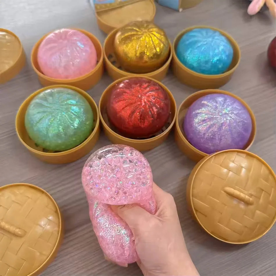 Dumpling Squishy Mysteries Dumplings Stress Relief Fidget Toys Home Office Desk Accessories Party Gift Mystery Dumpling Squishy