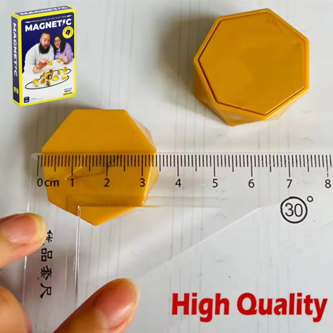 Party Game Magnetic Stone Game Interactive Magnetic Board Strategy Game, Suitable for Families, Children, and Adults High Quality, the Longest Side Is 2.5/ 3.5cm (Version Upgrade, the Outer Packaging Comes in 2 Random Styles)