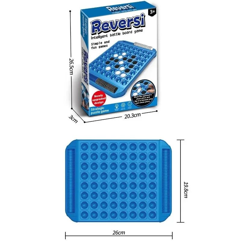 Dual-Side Flip Board Strategy Game for 2 Players Logic Training Educat for 2 Players Logic Training Educational Brain Teaser Toy