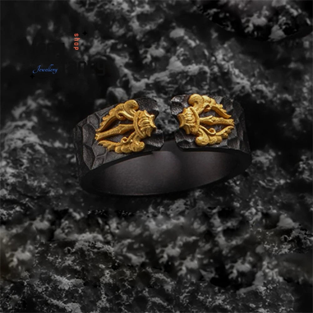 Retro Vajra Ring Couple Ring Accessories, Suitable For Both Men And Women, Adjustable Fashion Jewelry Best Selling Exquisite