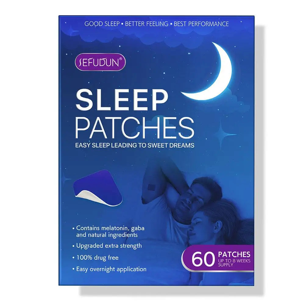 60Patches Sleep Patch Natural Sleep Aid Patch for Adults Improve Sleep Cycle Nighttime Body Care
