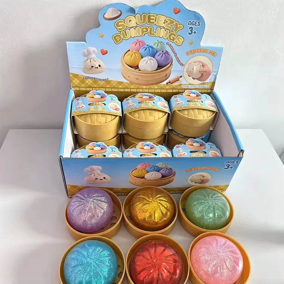 Dumpling Squishy Mysteries Dumplings Stress Relief Fidget Toys Home Office Desk Accessories Party Gift Mystery Dumpling Squishy