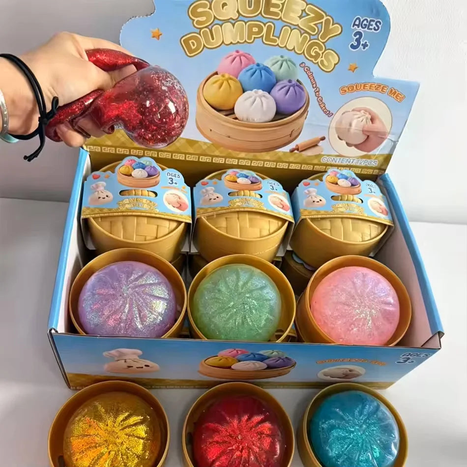 Dumpling Squishy Mysteries Dumplings Stress Relief Fidget Toys Home Office Desk Accessories Party Gift Mystery Dumpling Squishy