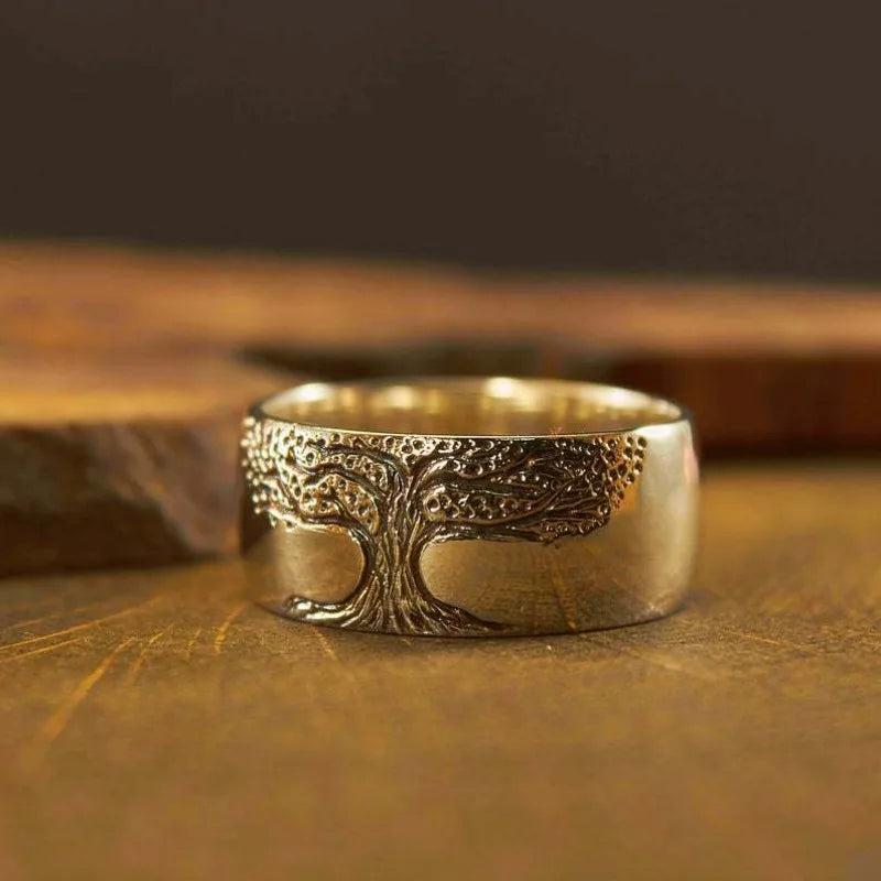 New product hot sale New women's retro simple engraving Tree of Life ring Holiday gift accessories