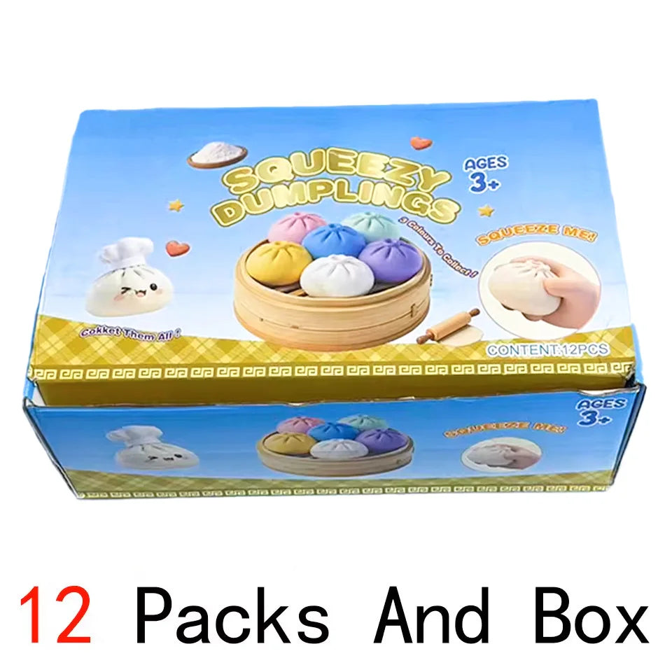 Dumpling Squishy Mysteries Dumplings Stress Relief Fidget Toys Home Office Desk Accessories Party Gift Mystery Dumpling Squishy