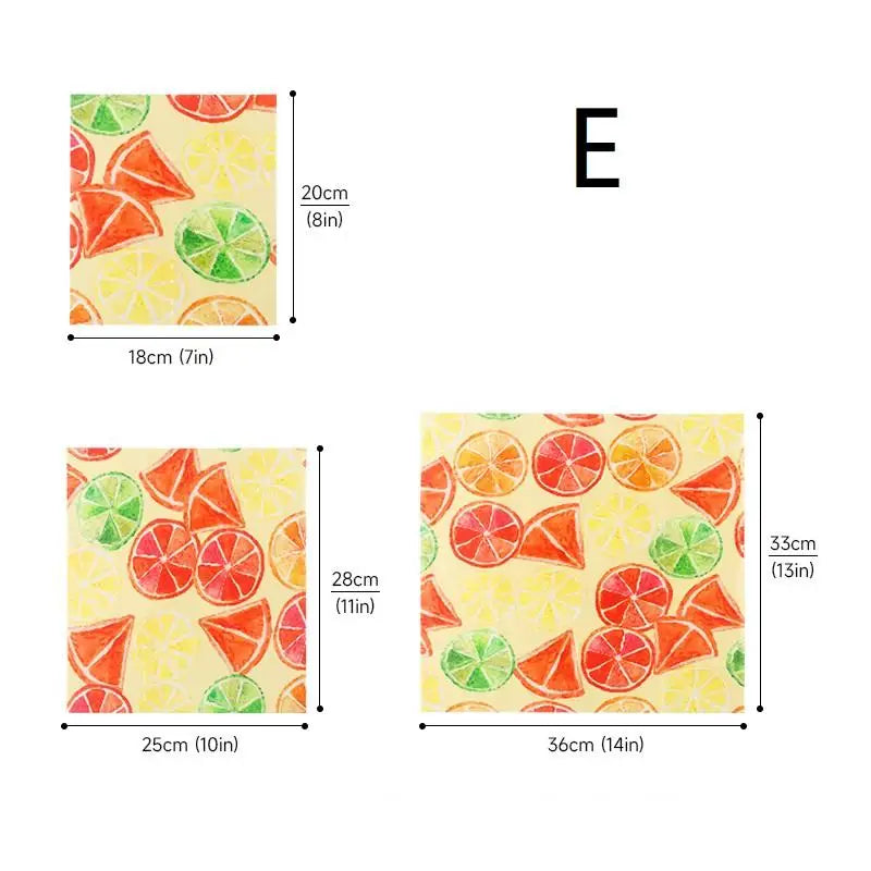 3sheets Beeswax Food Wrap Roll Reusable Beeswax Eco-Friendly Sustainable Food Storage Wrap For Sandwich Cheese Fruit Bread Snack