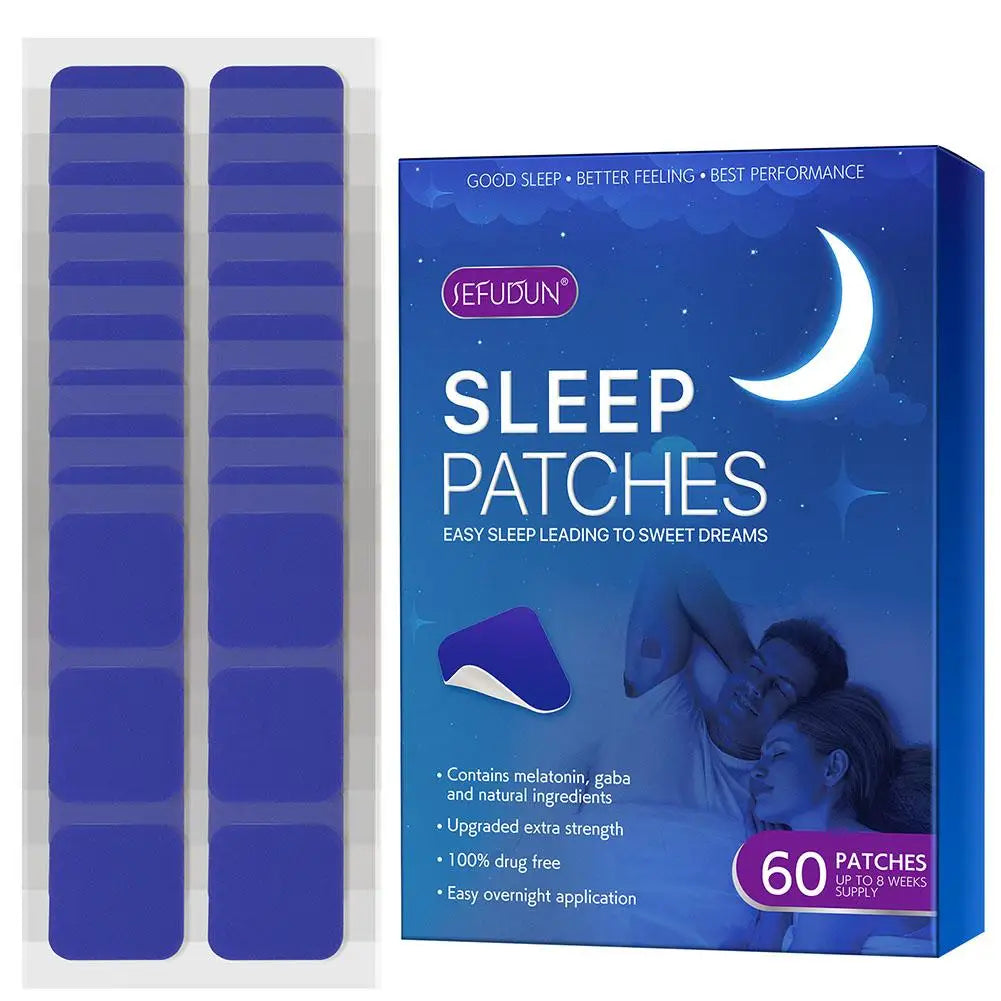 60Patches Sleep Patch Natural Sleep Aid Patch for Adults Improve Sleep Cycle Nighttime Body Care